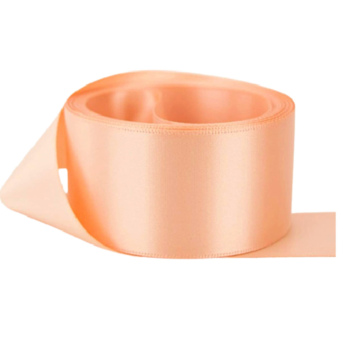 GCS LONDON Satin Ribbon. Many Colours - 38mm Wide - 5 Meters (Peach) For Gifts Wrap, Party, Sew, Decoration, Events, Dress, Bow, Cars, Crafts, Floral