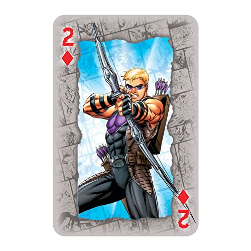 Waddingtons Number 1 Marvel Universe Playing Card Game, play with your favourite superheroes including Iron Man, Spider-Man and Captain America, gift and toy for boys, girls and adults Aged 6 plus