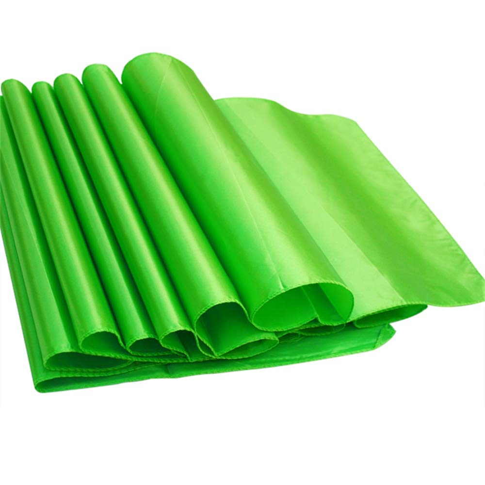 Time to Sparkle 10 Pack Satin Table Runners 12 inchesx108 inchesinch Chair Sashes Swags Wedding Party Table Decoration - Apple Green