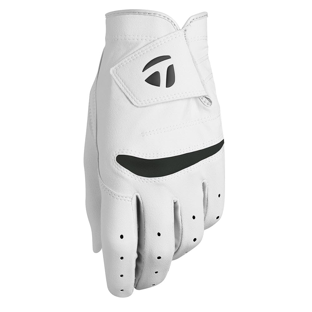 TaylorMade Men's Stratus Soft Golf Glove, White, Medium Large