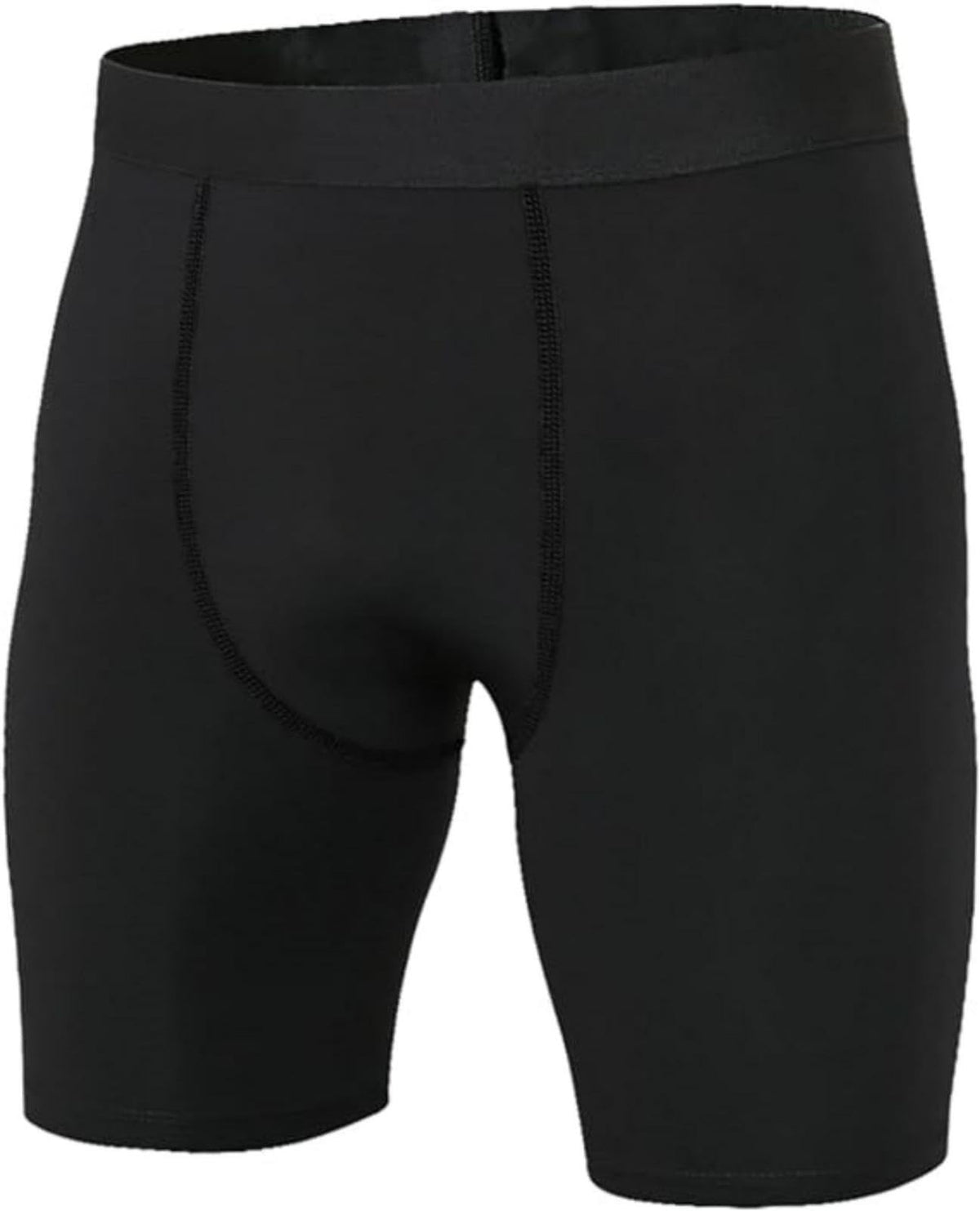 Niksa Mens Compression Shorts Gym Running Sports Underwear Base Layer Shorts, Black, S