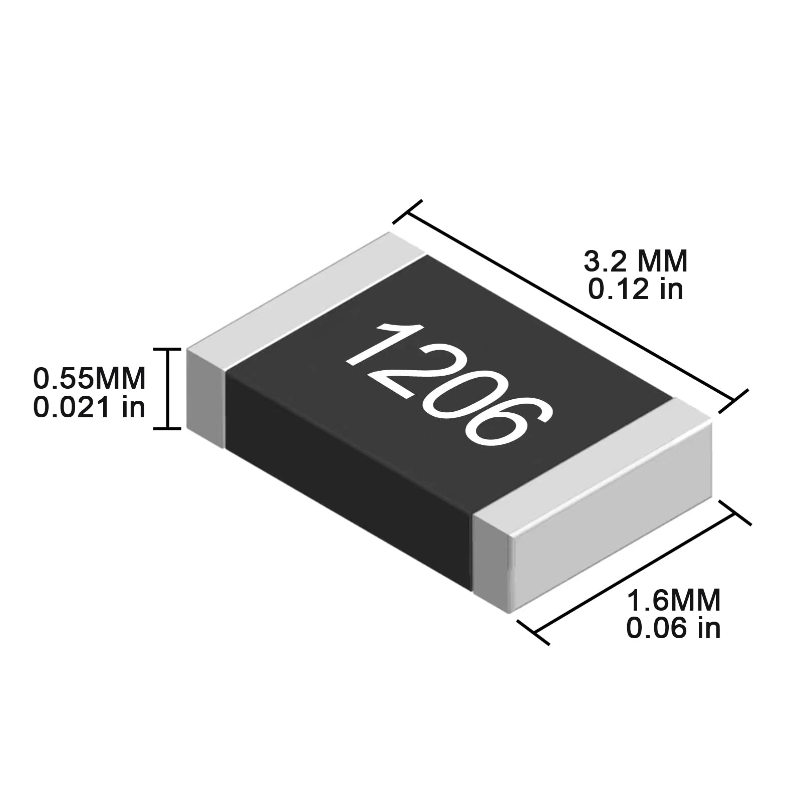 AUKENIEN 1206 SMD Resistor Kit 45 Values 1800pcs 0R to 10M Ohm 1/4W SMT Chip Resistors Assortment with ±1% Tolerance