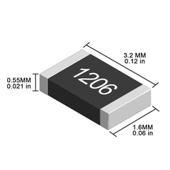 AUKENIEN 1206 SMD Resistor Kit 45 Values 1800pcs 0R to 10M Ohm 1/4W SMT Chip Resistors Assortment with ±1% Tolerance