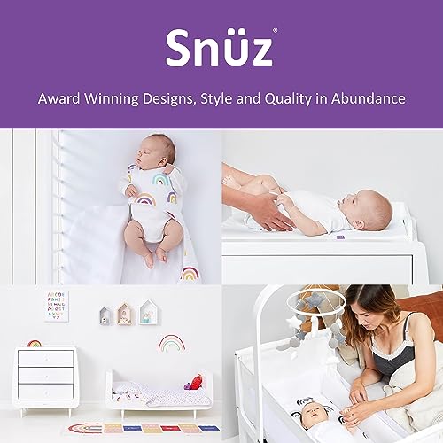 SnuzCloud 3-in-1 White Noise Machine - Baby Sleep Aid with Soothing Pink Noise and Sensory Lights, Newborn Essential for the Cot, Crib, and More, Adjustable Volume, Lightweight and Portable