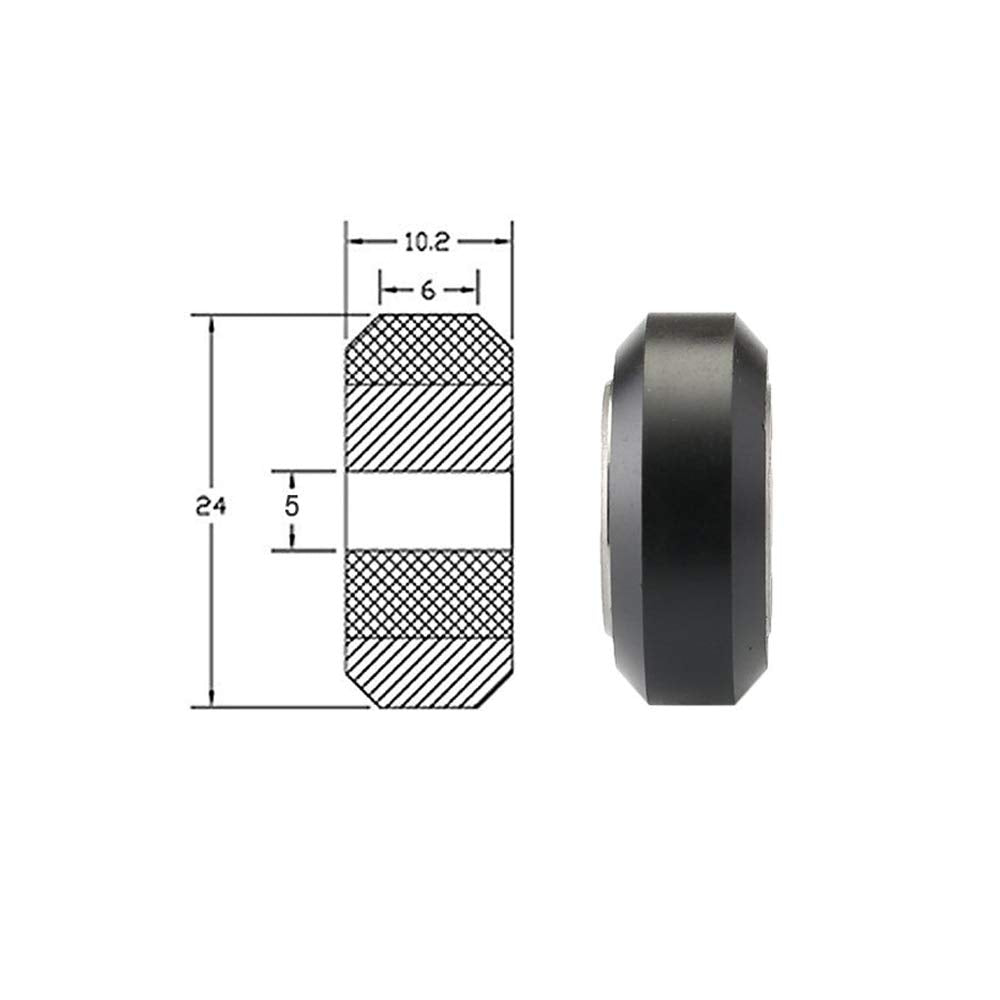 Redrex Ender 3 Wheels 3D Printer POM Pulley 625zz Linear Bearing for Ender 3 V2/Neo,Ender 3 S1,Ender 5,CR6 SE,CR10 Smart Pro,CR10S Pro V2,Kobra,Vyper,Chiron,Neptune,Aquila Serie,Tevo Tarantula-10Pcs