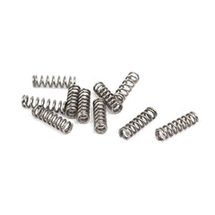 TA-VIGOR 10Pcs Compressed Spring, 3mm OD,0.5mm Wire Size,10mm Free Length Dual Extended Durable Dual Hook Tension Spring for Furniture Screen Doors Repair Projects