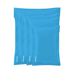 Straame Mixed Size Grey Mailing Postal Bags, Self-Seal Closure Packaging Bags, Delivery Mailing Bag Flexible and Tempered Proof, Secure Small to Large Postal Bags (Blue, 100)