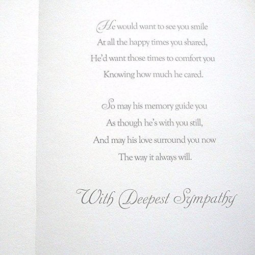 Paper Rose - Sad Loss of Your Beloved Husband - Sympathy Card - Simple Heartfelt Message