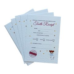 Tooth Fairy Receipts   Pack of 10 A6 Tooth Fairy Tooth receipts