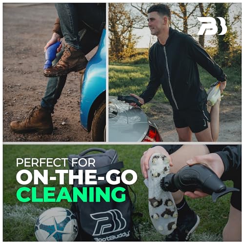 The Boot Buddy Shoe & Boot Cleaner Brush - Shoes Cleaning Kit - Cleans Any Shoe Including Walking & Hiking Boots, Golf Shoes, Football Boots, Wellies & General Outdoor Footwear & Equipment in Minutes