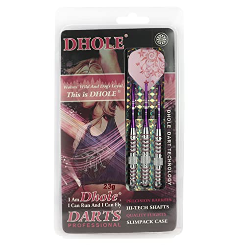 CUESOUL Pink Ladies 23 Grams Steel Tip Darts with 2 Different Sets Aluminum Shafts (C.FB.DHOL-F1206)