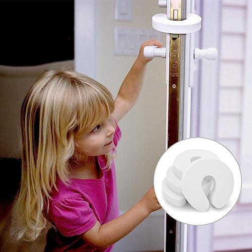 6pcs Door Finger Guards,Safety Door Stoppers,White Foam Child Door Stopper Baby Safety Finger Pinch Guard Child Door Stopper Prevent Children's Fingers from Being Pinched by The Door