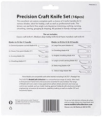 Modelcraft PKN3305/S Precision Craft Knife Set , Silver , 16 Piece