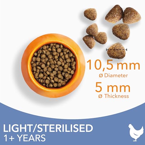 IAMS for Vitality Sterilised cat food - Dry food for sterilised/ castrated cats from 1 year with fresh chicken, 2 kg (Packing May Vary)