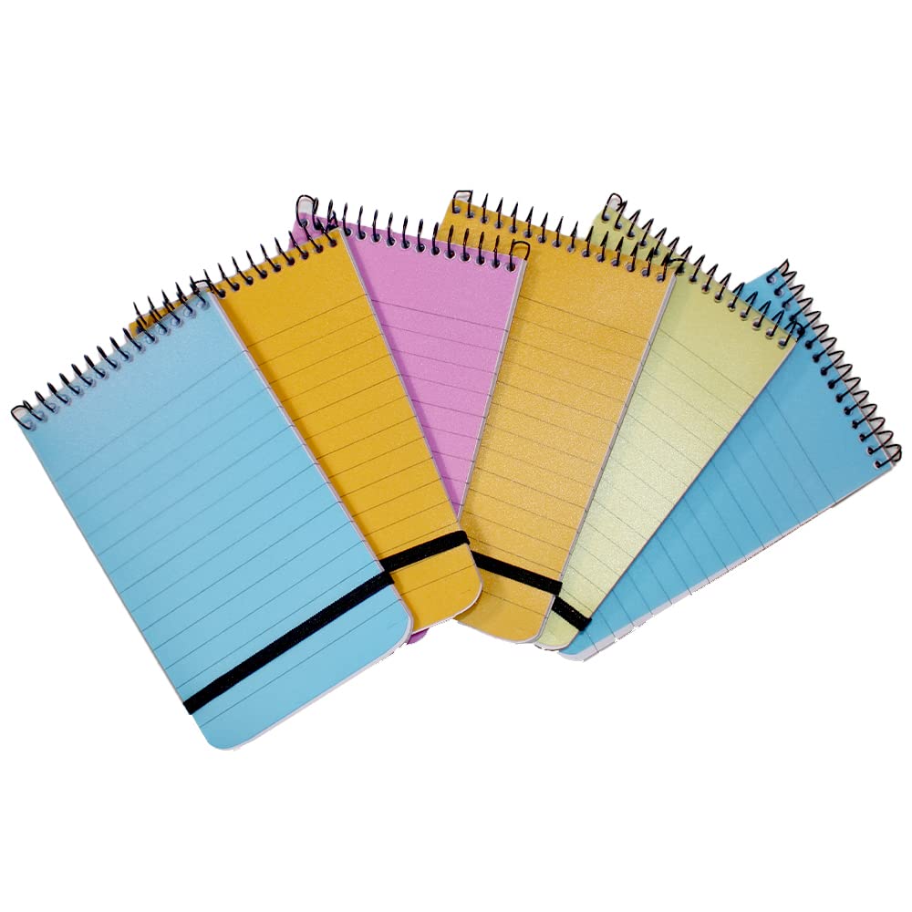 FIRST CHOICE KAYA Neon Notebooks Small Pack Of 6 Mini Spiral Pocket Size Notepads Cover Memo Pad Wired Note Sold by KAYA LTD