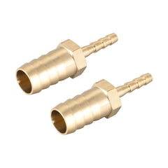 sourcing map Straight Brass Barb Fitting Reducer, Fit Hose ID 12mm to 4mm 2pcs