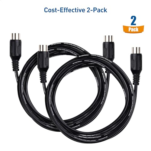 Cable Matters 2-Pack 5 Pin DIN MIDI Cable, 5 Pin MIDI Cable - 1.8m