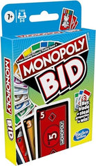 Monopoly Bid Game, Quick-Playing Card Game For 4 Players, Game For Families And Kids Ages 7 And Up