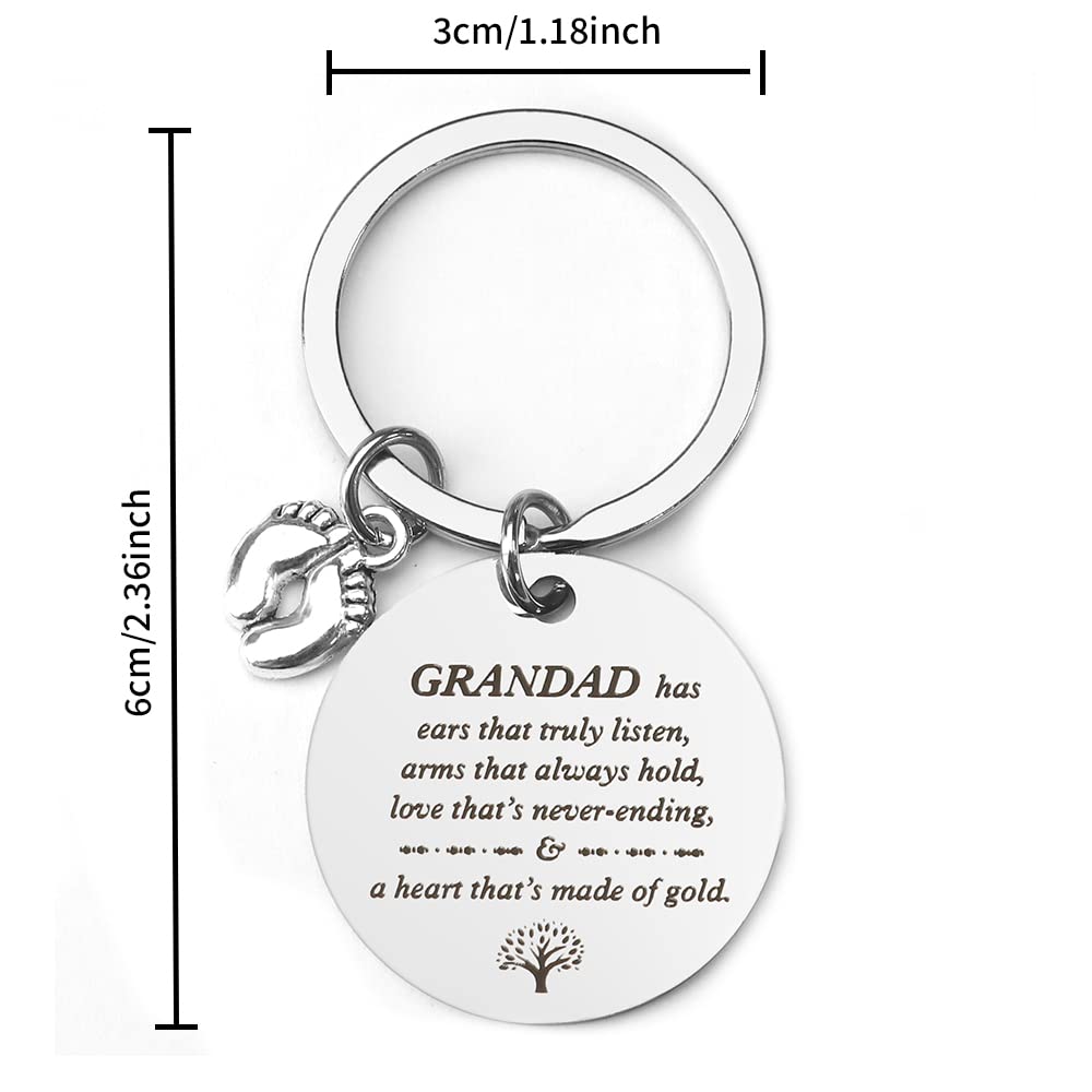 BOMEON Grandad Keyring,Grandad Keyring from Grandchildren,Grandad Father s Day Gift,Birthday Gifts for Grandad,Gifts for Grandad,Best Great Grandad Gifts,Fathers Day Grandad Gifts,Grandad Presents