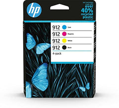 HP 6ZC74AE 912 Original Ink Cartridges, Black/Cyan/Magenta/Yellow, 4 count (pack of 1)