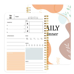 Daily Planner, Daily To Do List Notebook with Meal Organizor, Appointments for Home, Work, School,52 sheets, A5