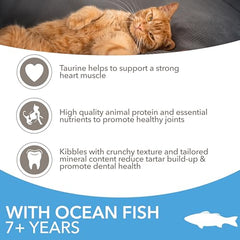 IAMS Complete Dry Cat Food for Senior 7and Cats with Ocean Fish 800 g