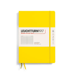 LEUCHTTURM1917 366170 Notebook Composition (B5), Hardcover, 219 Numbered Pages, Lemon, Ruled