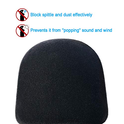 Flocked Foam Windscreen for Blue Yeti X - Mic Cover Pop Filter with Flocking Surface for Blue Yeti X Condenser Microphones by YOUSHARES