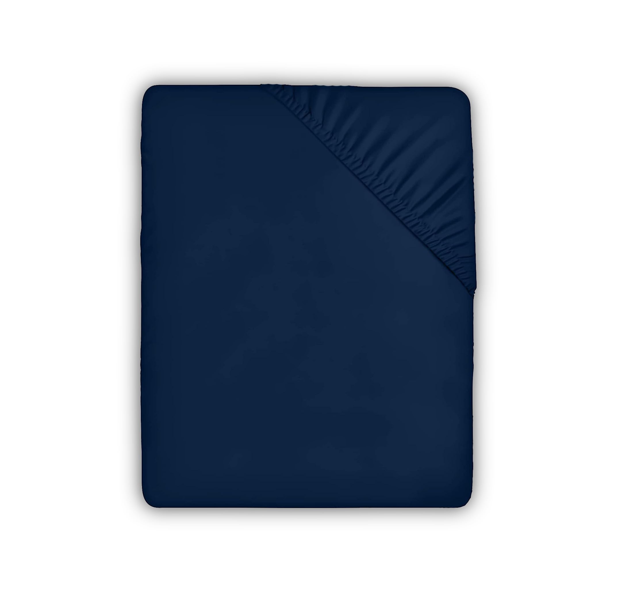 EV DEKOR®MF0001 Fitted Sheet Single, Navy - Deep Pocket Bedsheet 10inch (25 cm) - Soft Brushed Microfiber Fabric - Shrinkage and Fade Resistant - Bottom Sheet - Double Bed Fitted Sheets