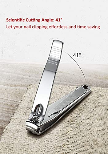 1Pc Heavy Duty Nail Clipper, Stainless Steel Toe Finger Nail Clippers Cutter For Men Women