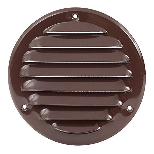 Ø 200mm / 8 inches inch Brown Round Metal Air Vent Grille Cover with Insect Mesh - Ventilation Cover