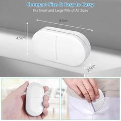 ACWOO Small Pill Tablet Cutter, Portable Pill Splitter for Small and Large Pills Cut in Half Quarter, Cutting & Storage 2 in 1 Tablet Pill Dispenser per Elderly, Child, Dog, Cat, Pet, Travel