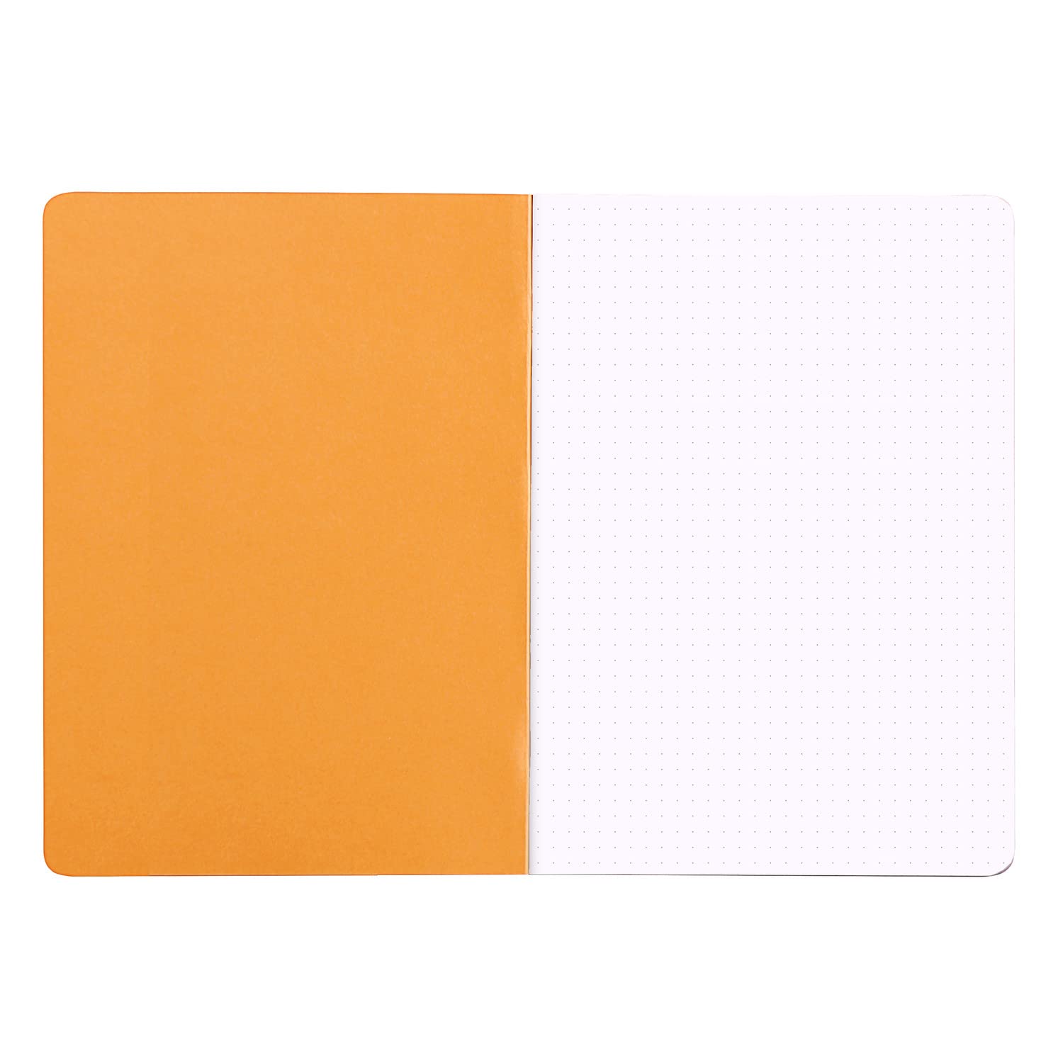 RHODIA 119190C - Orange Piqué Notebook - A5 - Dot Dot - 96 Pages - White Clairefontaine Paper 80 g/m - Soft, Resistant and Waterproof Coated Card Cover - Classic