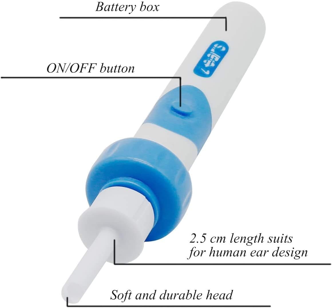 Electric Ear Wax Removal Kit, Ear Wax Removal Vacuum for Kids & Adults, Ear Cleaning Kit Smart Earwax Remover Tool with Replaceable Tips, Soft Earwax Cleaner Ear-Pick Clean Set