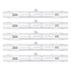 XBOCMY 5 Pack R7s Halogen Bulb 78mm 120W, Dimmable 230V 2100LM 2800K Warm White J78 Security Light Bulb Linear Floodlight Bulbs