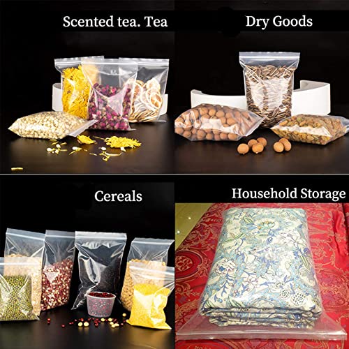 Large Thickening Grip Seal Bags,28*40cm Poly Zip Lock Bags Sealable Zip Bags Resealable Clear Plastic Bags,Sealed Storage Pouches for Kitchen Storage,Jewellery,DIY,Office Stationery Storage Bag 25pcs