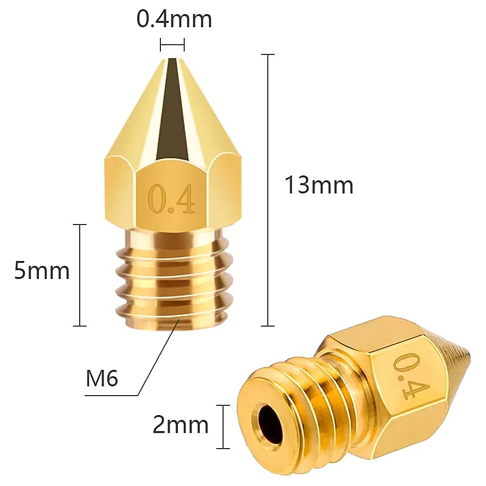 Creality Upgrade 3D Printer Kit with Capricorn Bowden Tube for 1.75mm Filament and Pneumatic Fitting and Tube Cutter and 0.4 mm Nozzles Compatible with Ender 3 Series/Ender 5 Series/CR 10