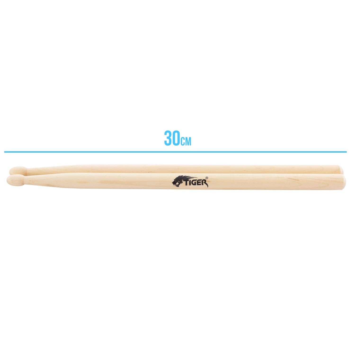 TIGER TDA28-WD Junior Drumsticks - Natural