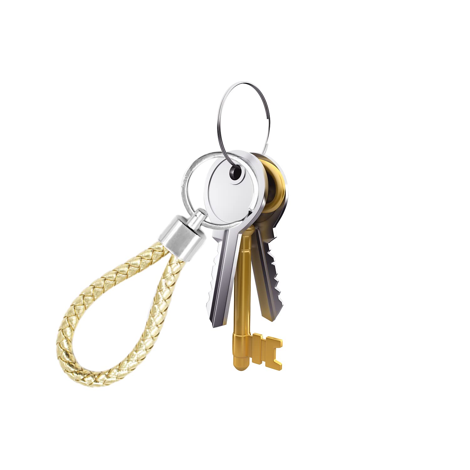 NINVVS 12-Leather Rope Keychain, Woven Keychain, Car Apartment Color Keychain, Neutral Keychain, Portable Keychain, Suitable for Men and Women (12-Color)