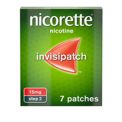 Nicorette Invisi 15mg Patch, Step 2, (7 Patches), Nicotine Patches for Smoking Cessation, Discreet & Convenient Help to Stop Smoking, For those who smoke less than 10 cigarettes a day