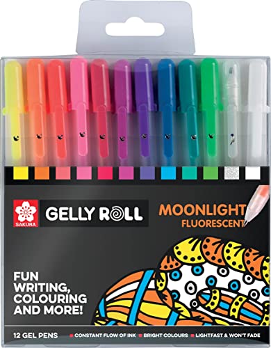 SAKURA - Gelly Roll - Moonlight Flourescent - Set of 12, multi