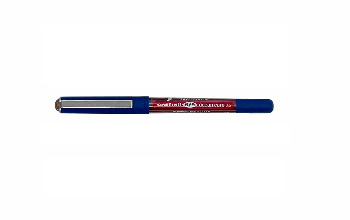 uni-ball Eye Ocean Care UB-150ROP Red Rollerball Pens. Fine 0.7mm Ballpoint Tip for Super Smooth Writing, Drawing, Art, Crafts and Colouring. Fade and Water Resistant Liquid Uni Super Ink. 12 Pack