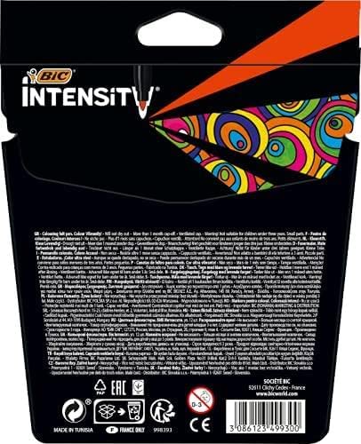 BIC Intensity Felt Tip Pens, Vibrant Colouring Pens, School Supplies for Kids, Pupils or Adults, 12 Pack