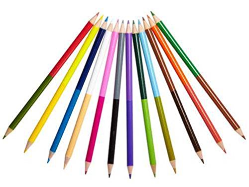 CRAYOLA Dual-Sided Colouring Pencils - Assorted Colours (Pack of 12), Half the Pencil, Twice the Colouring Fun! Ideal for Kids Aged 3and