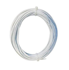 Merriway BH01469 2-Core Standard Figure 8 Solid Copper Thermostat Wire Cable, Door Bell Intercom Phone Entry, 0.5mm White, Metres (33 feet) Meters, 10 m