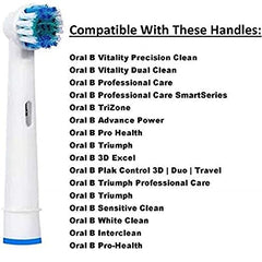 KAV PLUS 20 Pcs Electric Toothbrush Heads Replacement Brush Heads Compatible with Braun Oral B Electric Toothbrush (20 Heads)