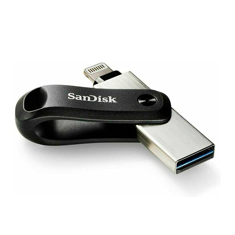 SanDisk 128GB iXpand Flash Drive Go with Lightning and USB 3.0 connectors, for iPhone/iPad, PC and Mac