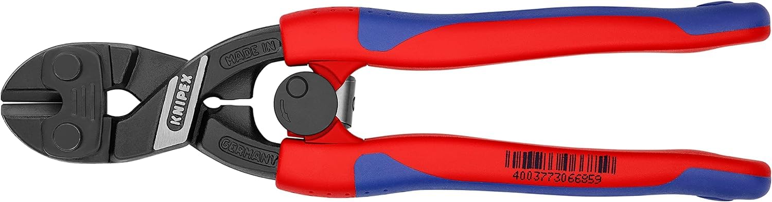 Knipex CoBolt® Compact Bolt Cutter black atramentized, with slim multi-component grips 200 mm (self-service card/blister) 71 12 200 SB