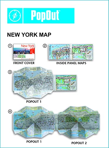 New York PopOut Map (PopOut Maps) - pocket-size, pop-up map of New York City: (edition 2022)
