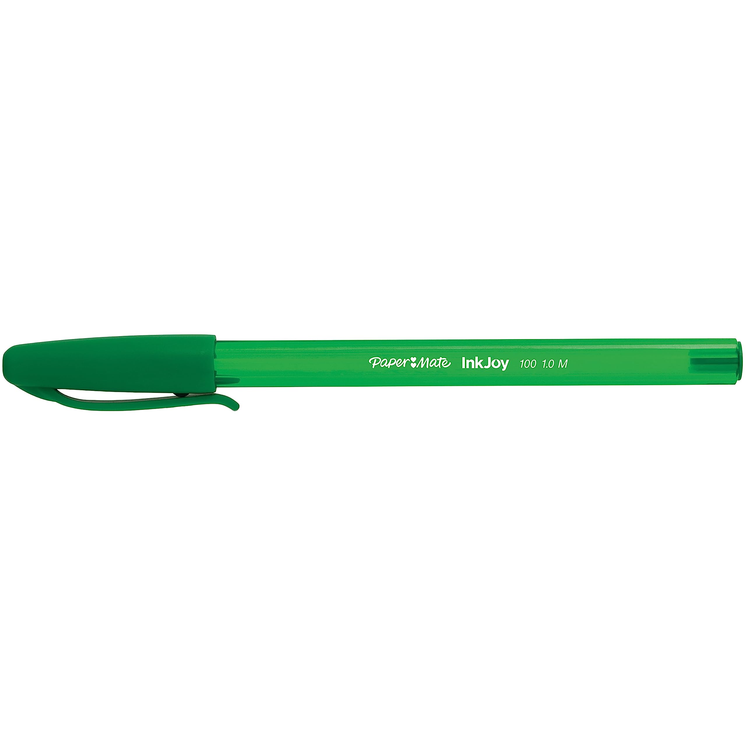 Paper Mate InkJoy 100ST Ballpoint Pens   Medium Point (1.0 mm)   Green   50 Count